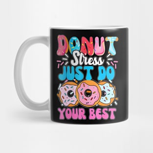 Groovy Donut Stress Best Test Day Teachers Kids Mug